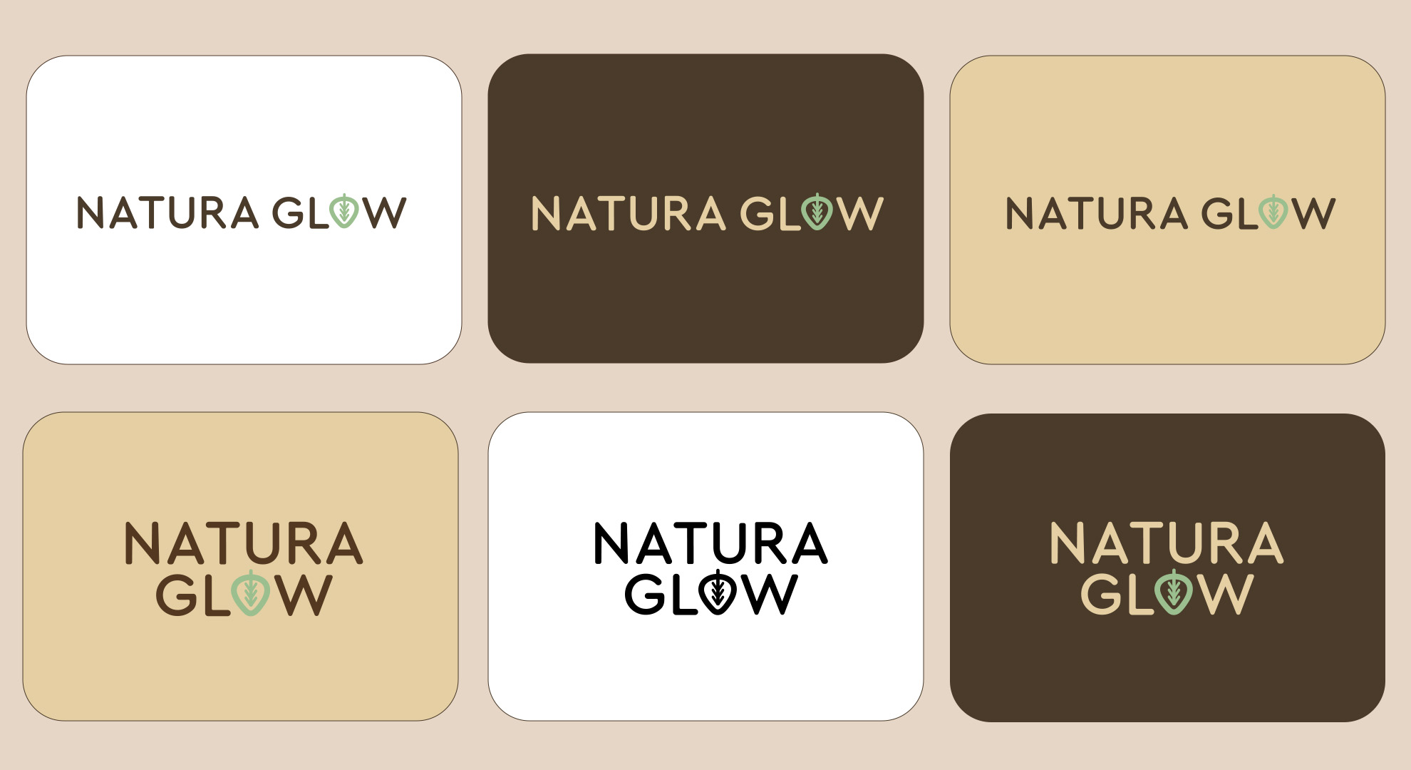 Natura Glow — Варианты логотипа