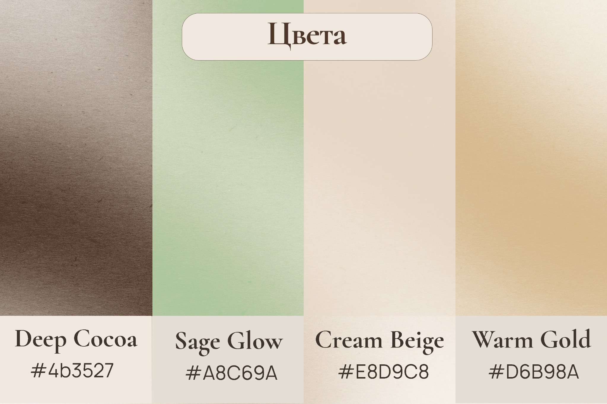 Natura Glow — Цветовая палитра