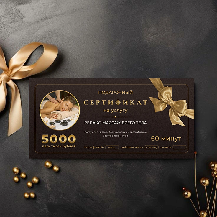 Сертификат на мокапе